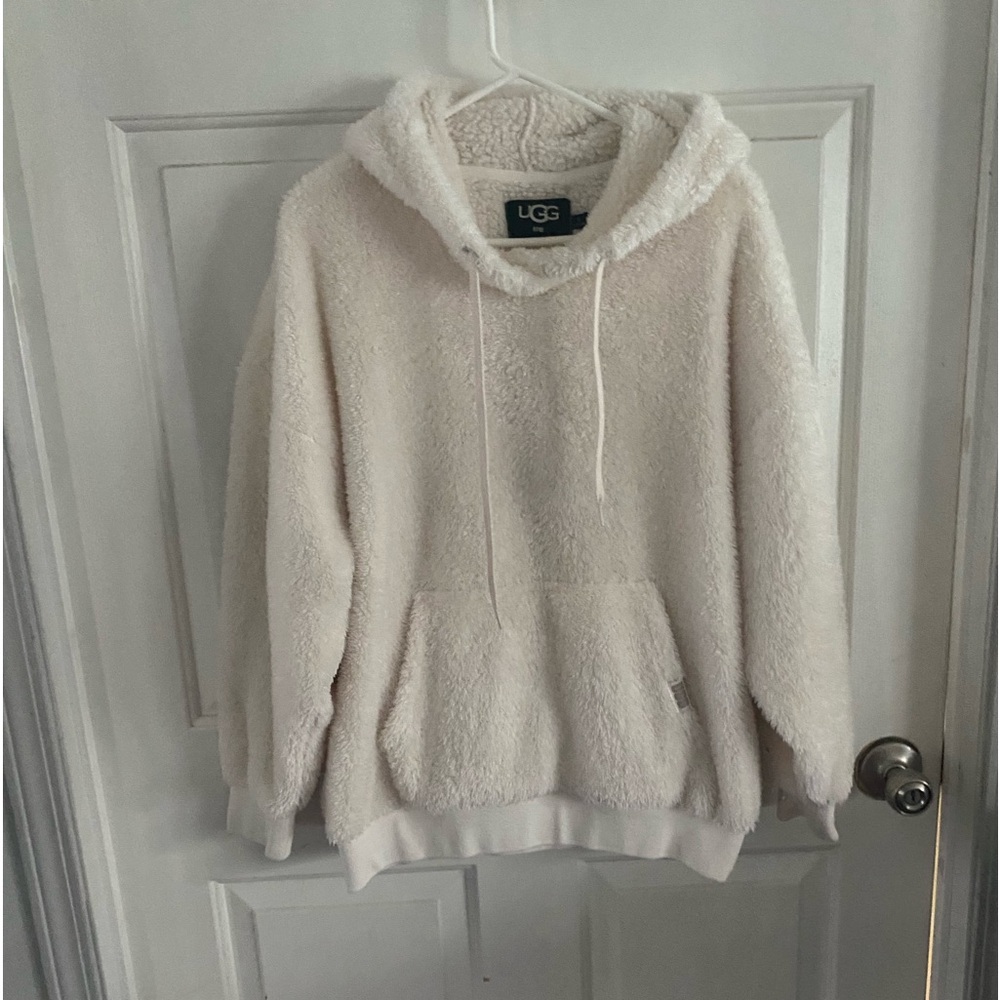 UGG Plush Sherpa Hoodie in Off-White